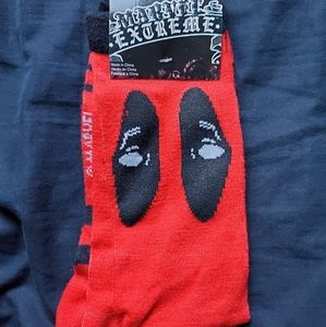 Marvel Deadpool Socks Size 6-12